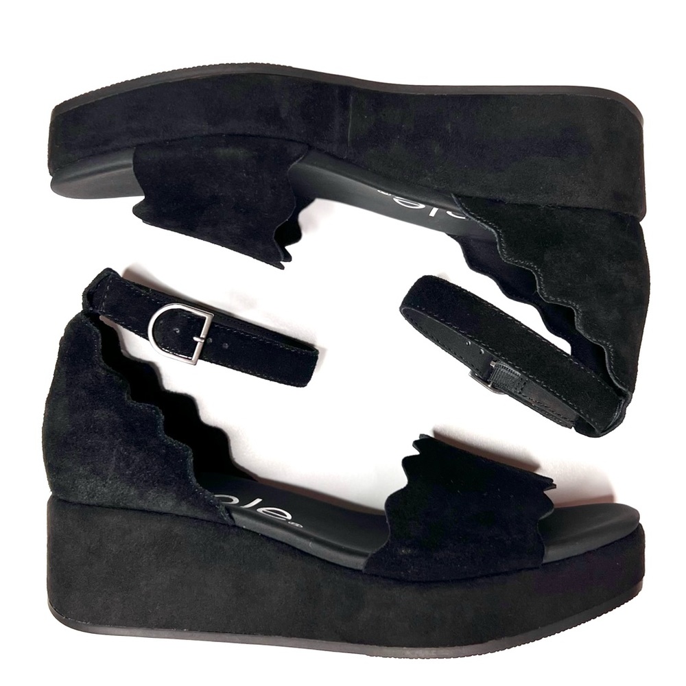 Nicole Black Wedge Sandal (New and Only Tried On)